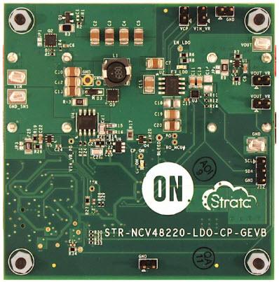 onsemi-STR-NCV48220-LDO-CP-GEVB Power Management Development Boards and Kits NCV48220 Linear Regulator 5V Output Evaluation Board Automotive AEC-Q100