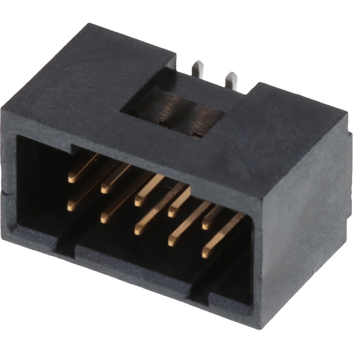 Molex-713491037 Connector Headers and PCB Receptacles Conn Shrouded Header (4 Sides) HDR 10 POS 2.54mm Solder ST SMD C-Grid Tube