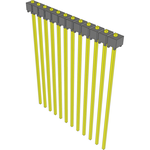 Conn Unshrouded Header HDR 12 POS 2.54mm Solder ST Top Entry Thru-Hole Bulk