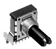 ALPS ALPINE CO., LTD-RK14K12B0A0E Widerstandstrimmern, Potenziometern und Regelwiderstande Res POT 10K Ohm 20% 1(Elec)/1(Mech)Turn 6mm (25.1 X 16.1 X 20.2mm) Pin Panel Mount/Bracket Mount Tray