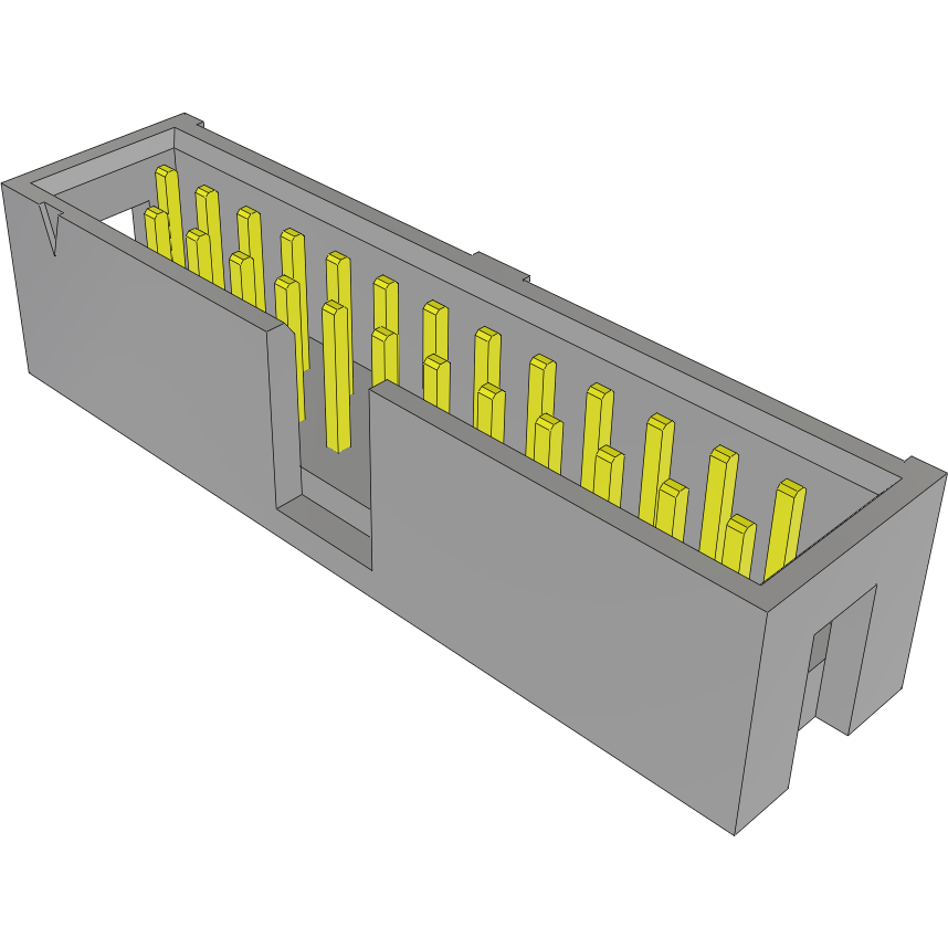 Samtec-HTSS-113-01-L-D-01 Steckverbinderleisten und Leiterplattenbuchsen Conn Shrouded Header (4 Sides) HDR 26 POS 2.54mm Solder ST Top Entry Thru-Hole Bulk