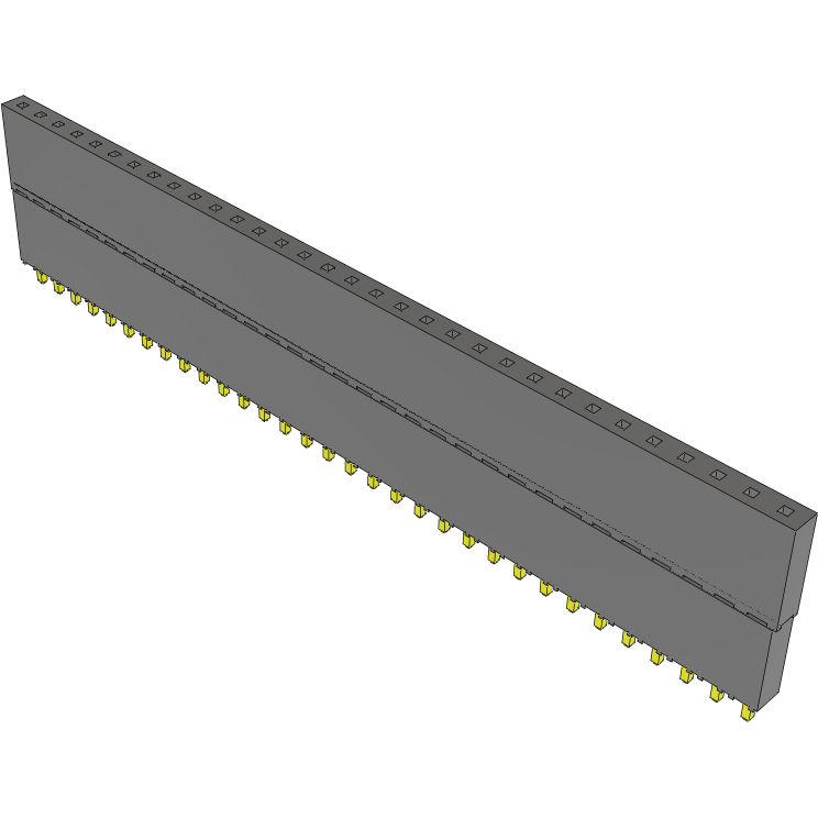 Samtec-ESQ-132-33-G-S Connector Headers and PCB Receptacles Conn Elevated Socket SKT 32 POS 2.54mm Solder ST Top Entry Thru-Hole Tube