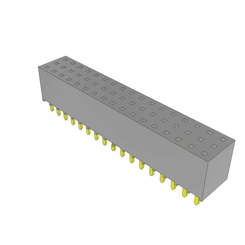 Samtec-SSW-117-01-S-T-LL 连接器插头及 PCB 插座 Conn Socket Strip SKT 51 POS 2.54mm Solder ST Top Entry Thru-Hole Bulk