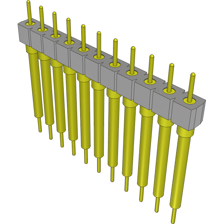 Samtec-BHS-111-G-C Connector Headers and PCB Receptacles Conn Unshrouded Header HDR 11 POS 2.54mm Solder ST Top Entry Thru-Hole Tube