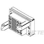 TE Connectivity-194242-1 Gaine de câblage de raccordement discret Conn Housing PL 43 POS ST Panel Mount Package