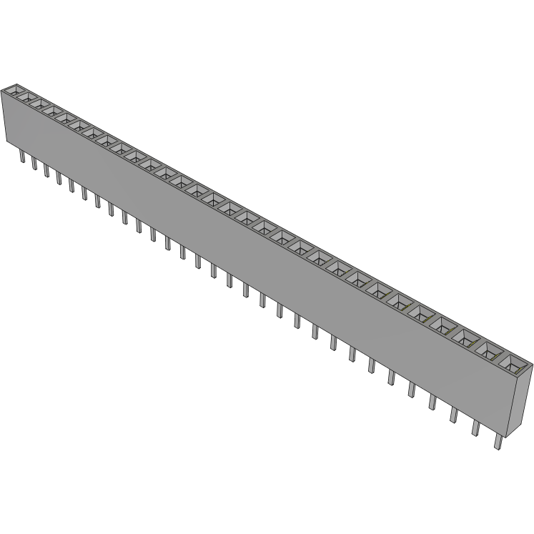 Samtec-BCS-130-F-S-TE Piastre connettori e prese PCB Conn Socket Strip SKT 30 POS 2.54mm Solder ST Top Entry Thru-Hole TIGER CLAW™ Tube