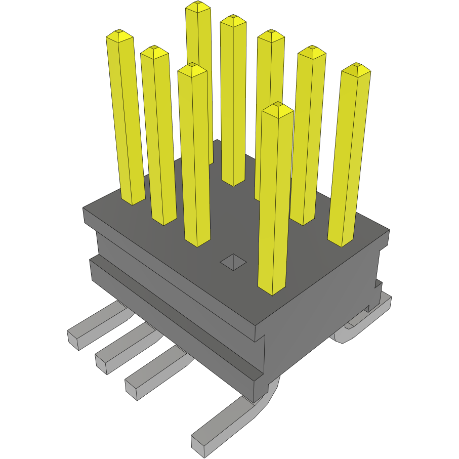 Samtec-FTR-105-51-S-D-07 连接器插头及 PCB 插座 Conn Unshrouded Header HDR 10 POS 1.27mm Solder ST Top Entry SMD Tube