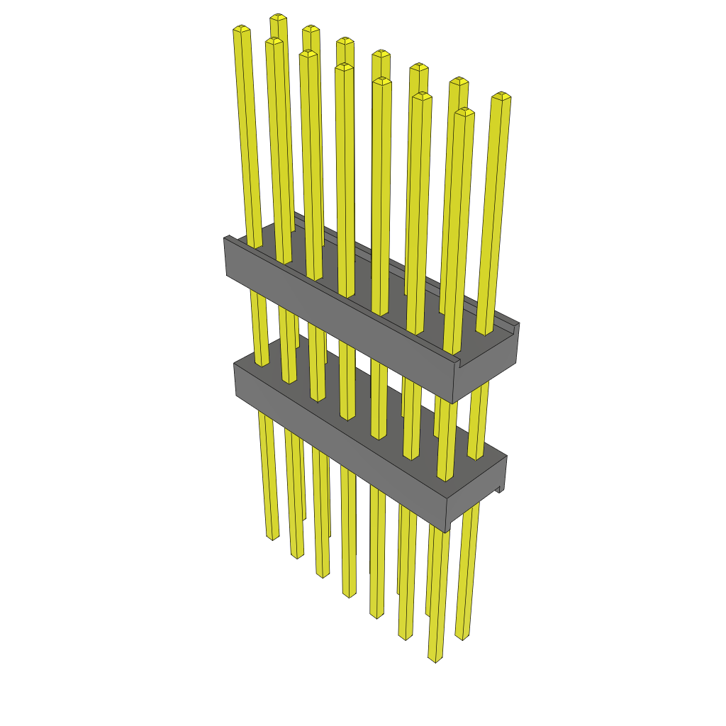 Samtec-ZW-07-14-G-D-450-490 Steckverbinderleisten und Leiterplattenbuchsen Conn Board Stacker HDR 14 POS 2.54mm Solder ST Top Entry Thru-Hole Bulk