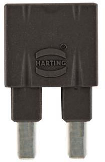 HARTING-09330009852 Steckverbinderbrücken und Shunts Conn Plug-In Jumper M 2 POS 6.7mm ST