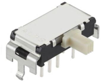 ALPS ALPINE CO., LTD-SSSS925701 Schiebeschalter Switch Slide DP3T Side Slide 0.1A 12VDC 10000Cycles PC Pins Bracket Mount/Through Hole Bulk