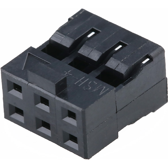 Molex-0511100652 分立接线罩连接器 Conn Housing RCP 6 POS 2mm Crimp ST Panel Mount Black Bag