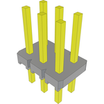 Conn Unshrouded Header HDR 6 POS 2.54mm Solder ST Top Entry Thru-Hole Bulk