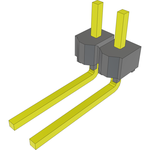 Conn Unshrouded Header HDR 2 POS 2.54mm Solder RA Side Entry Thru-Hole Bulk