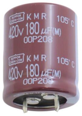 United Chemi Con-EKMR421VSN471MR45S Kondensator, Aluminium Cap Aluminum Lytic 470uF 420V 20% (30 X 45mm) Snap-In 10mm 1.85A 2000h 105°C