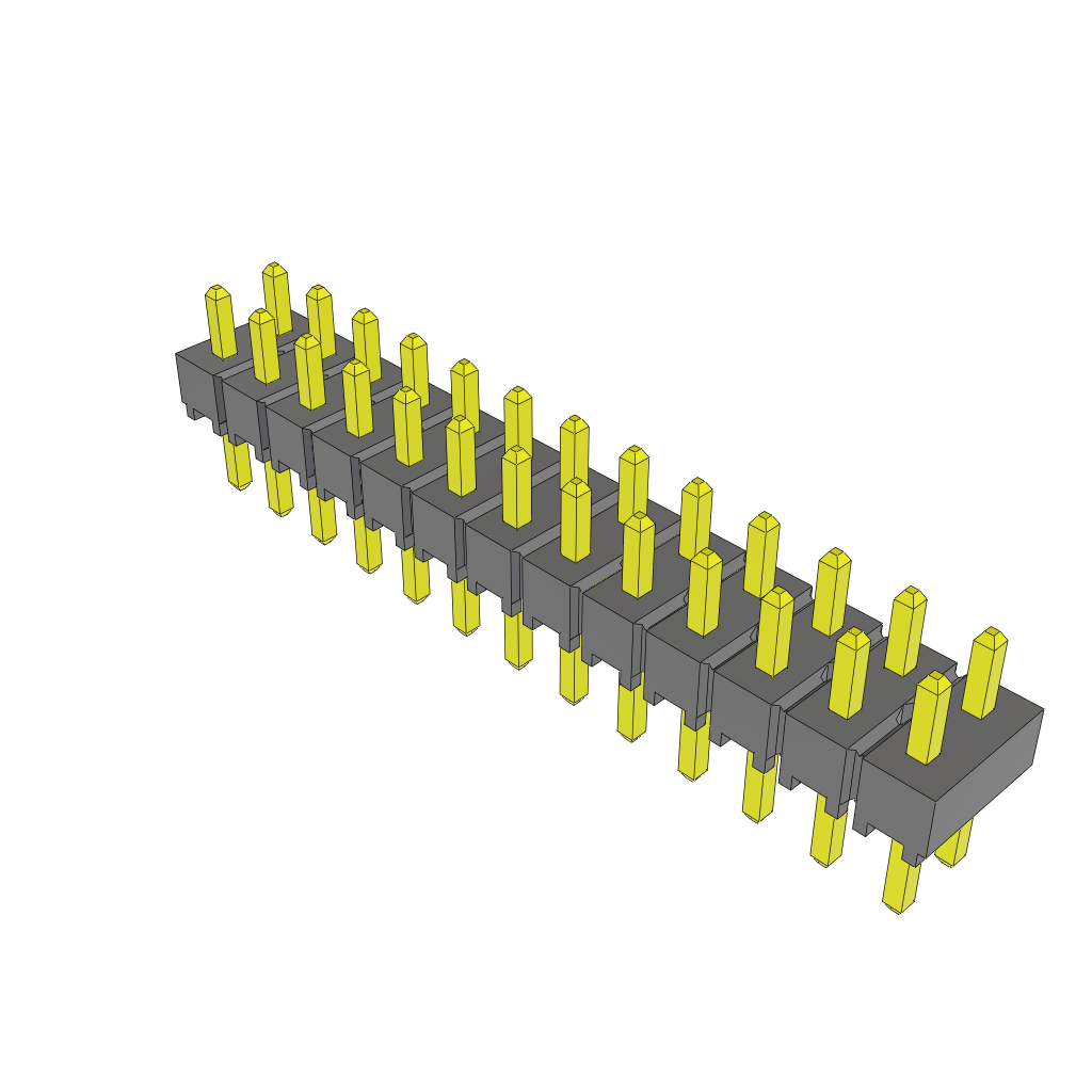 Samtec-TSW-113-05-G-D Steckverbinderleisten und Leiterplattenbuchsen Conn Unshrouded Header HDR 26 POS 2.54mm Solder ST Top Entry Thru-Hole Bulk