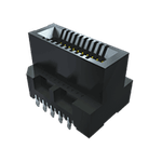 Conn Card Edge SKT 20 POS 0.8mm Press Fit ST Thru-Hole Tray