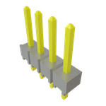 Conn Unshrouded Header HDR 4 POS 2.54mm Solder ST Top Entry Thru-Hole Bulk