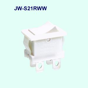 NKK Switches-JW-S21RWW Wippschalter Switch Rocker ON None OFF DPST Quick Connect/Solder Lug Curved Rocker 10A 250VAC 30000Cycles