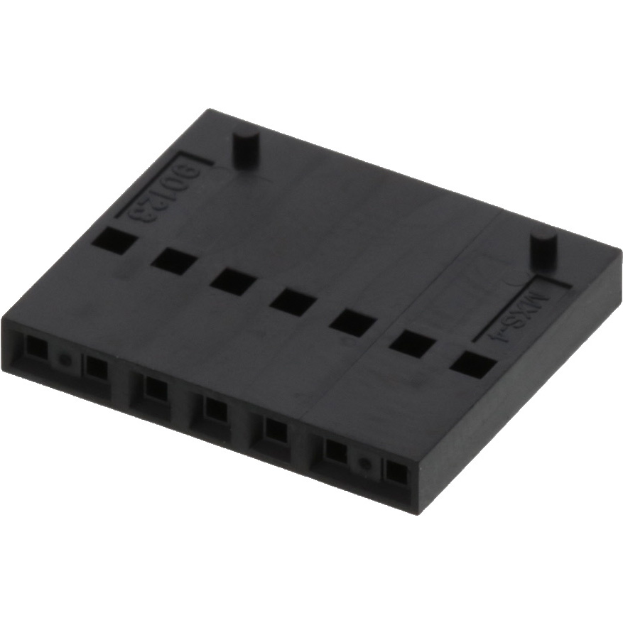 Molex-901230107 Einzeladersteckverbinder, Gehäuse Conn Housing RCP 7 POS 2.54mm Crimp ST Cable Mount Black C-Grid III™ Bag