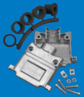 Amphenol Communications Solutions-17E165737 抽缩起动适配器 Two Piece Backshell 180° C Shell Size Zinc Zinc Die Cast