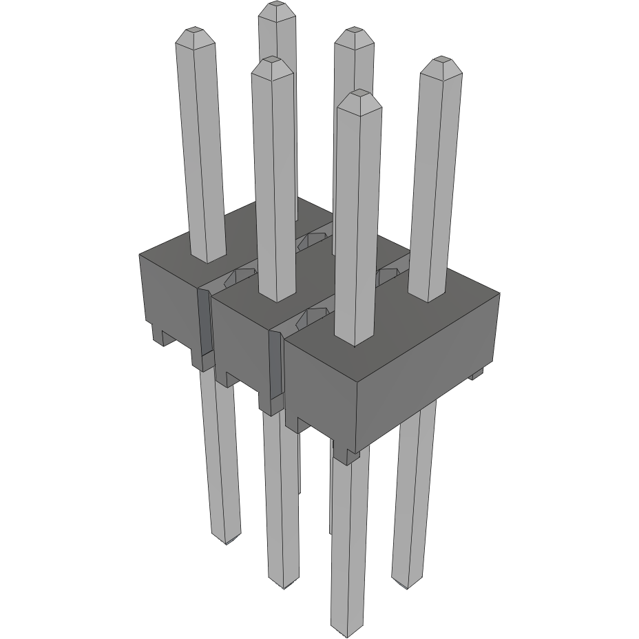 Samtec-HTSW-103-22-T-D Piastre connettori e prese PCB Conn Unshrouded Header HDR 6 POS 2.54mm Solder ST Top Entry Thru-Hole Bulk