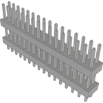 Conn Board Stacker HDR 32 POS 2mm Solder ST Top Entry Thru-Hole Bulk