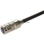 M12 SD female A-cod 8-pol crimp flange