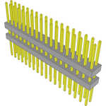 Conn Board Stacker HDR 36 POS 2mm Solder ST Top Entry Thru-Hole Bulk