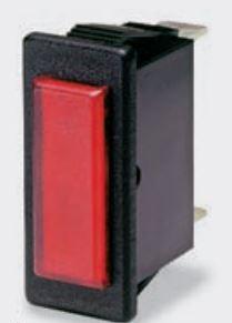 Bulgin Components PLC-C0430ALNAC Témoins d'interrupteur Switch Indicators Neon Lamp Rectangular Quick Connect Panel Mount with Snap-In