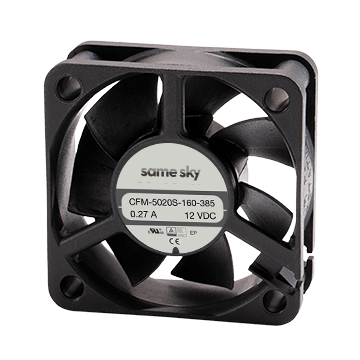 Same Sky (formerly CUI Devices)-CFM-5020S-160-385 Blowers and Fans DC Fan Axial Sleeve Bearing 12V 10.8V to 13.2V 16.18CFM 38.5dB 50 X 50 X 20mm Box