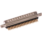 Conn D-Sub M 62 POS 1.98mm Solder Cup ST Cable Mount 62 Terminal 1 Port Tray