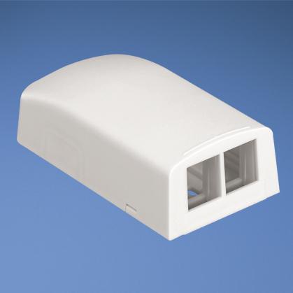 Panduit-NK2BXEI-A Accesorios del conector Connector Accessories Surface Mount Box Straight Acrylonitrile Butadiene Styrene Ivory NetKey®
