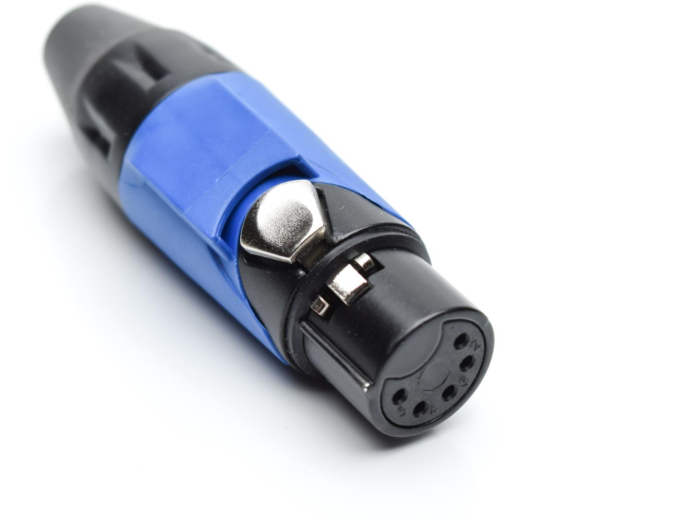 Amphenol-AX5FB6M Connector Audio and Video Conn XLR Connector F 5 POS Solder Cup ST Cable Mount 5 Terminal 1 Port Box