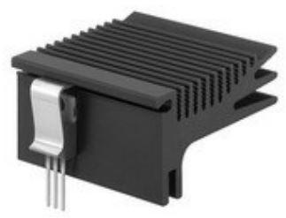 Fischer Elektronik-SK 487 75 SA Dissipatore Heat Sink Passive THFU Extruded Screw Mount 6.5°C/W Black Anodized