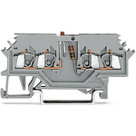 Conn LED Terminal Block 4 POS Spring Clamp DIN Rail 0.025A Box