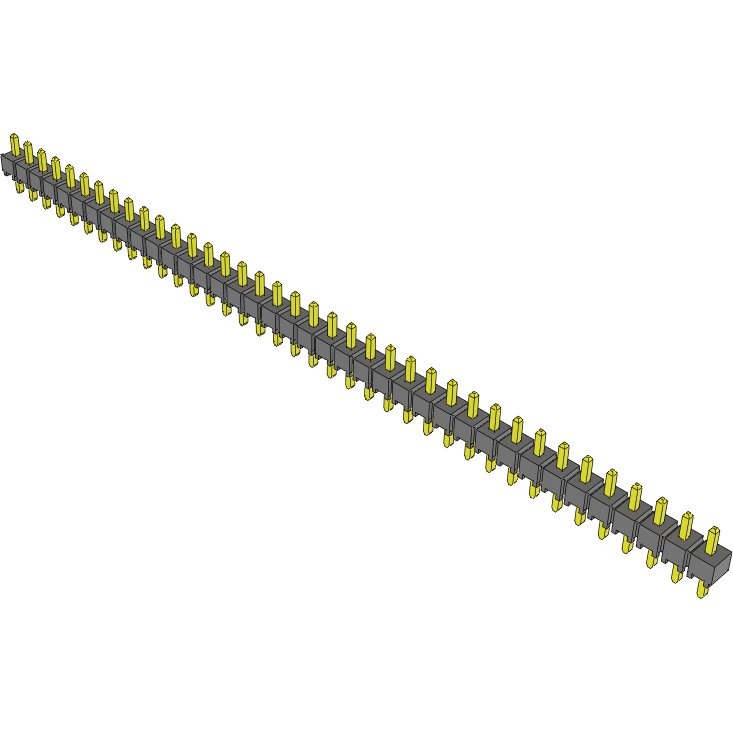 Samtec-TSW-138-06-L-S 连接器插头及 PCB 插座 Conn Unshrouded Header HDR 38 POS 2.54mm Solder ST Top Entry Thru-Hole Bulk