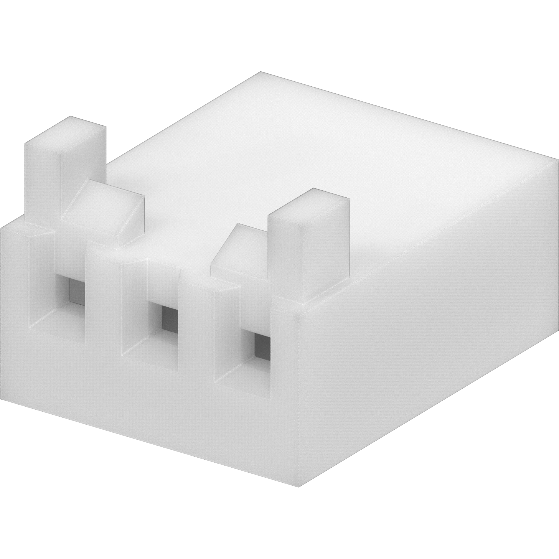 Molex-0009508033 Connector Discrete Wire Housing Conn Housing F 3Power POS 3.96mm Crimp ST Cable Mount Natural KK® Bag