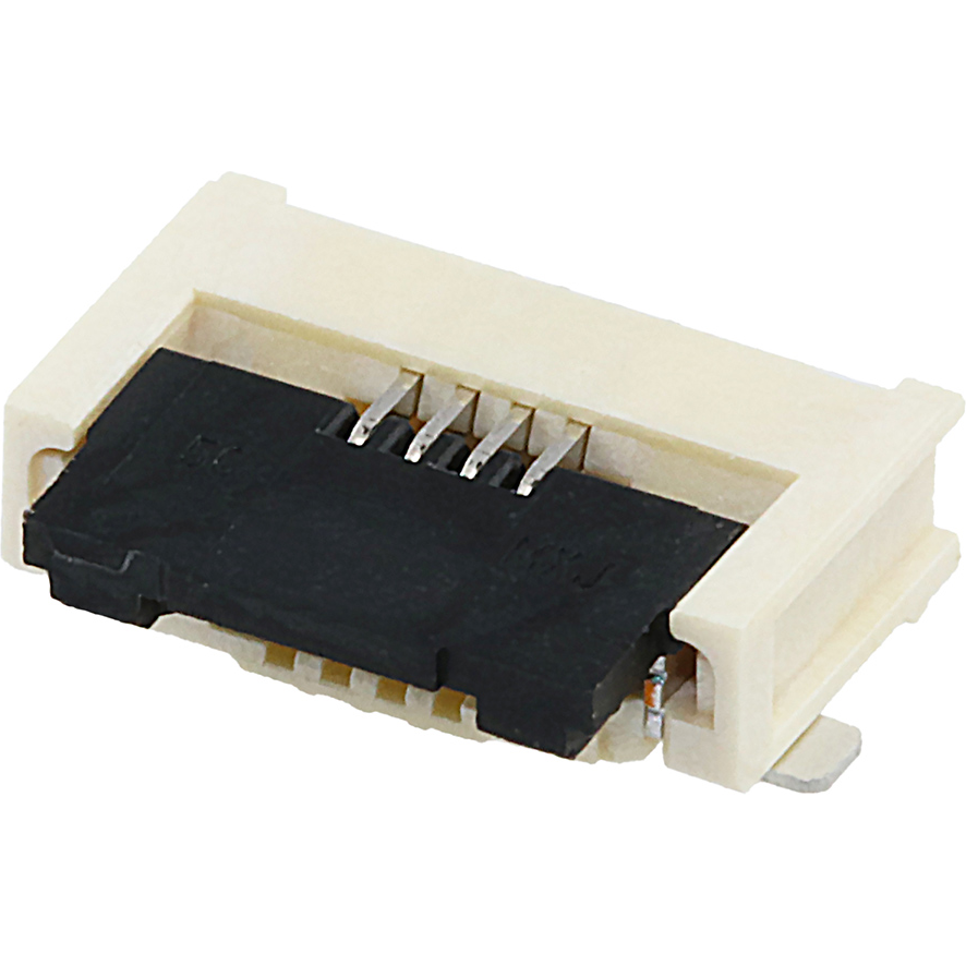 Molex-505110-0492-TR500 Steckverbinder, FFC-FPC Conn FFC/FPC Connector SKT 4 POS 0.5mm Solder RA SMD Easy-On™ T/R