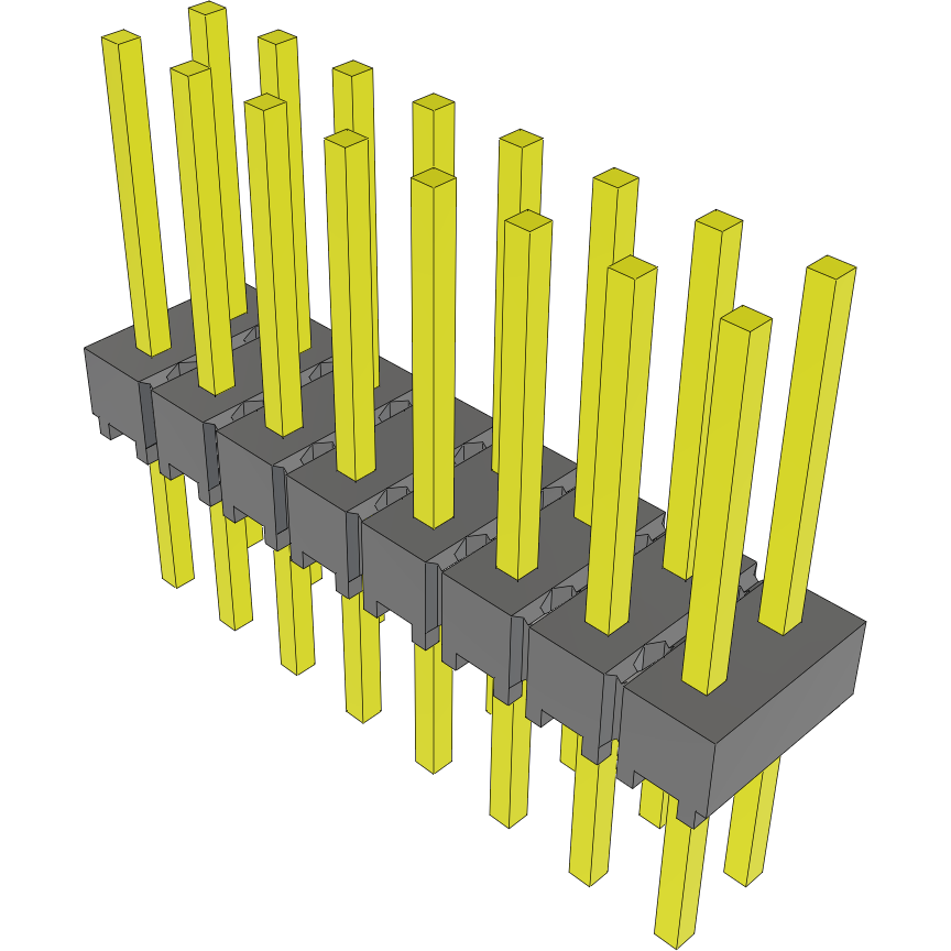 Samtec-MTSW-108-22-T-D-330 Piastre connettori e prese PCB Conn Unshrouded Header HDR 16 POS 2.54mm Solder ST Top Entry Thru-Hole Bulk
