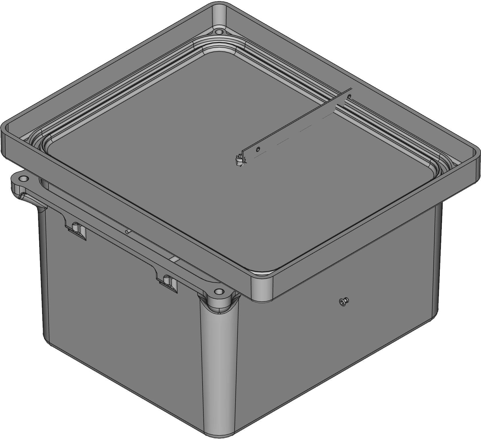 Hammond Manufacturing-PJ1086H  Gray Fiberglass Polyester Wall Mount Junction Box