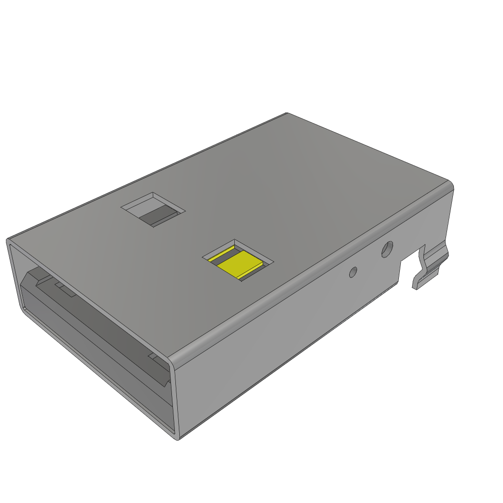 Samtec-USB-AM-S-F-B-TH-R Connector USB Conn USB 2.0 Type A PL 4 POS 2.5mm/2mm Solder RA Thru-Hole 4 Terminal 1 Port Tray