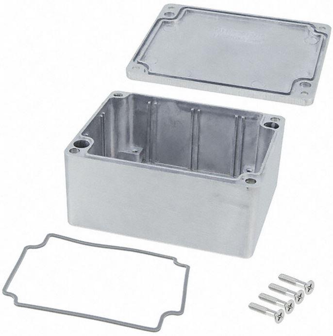 Bud Industries-AN-1304-A  Natural Die Cast Aluminum Wall Mount Enclosure