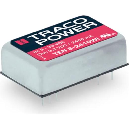 TRACO Electronic AG-TEN 8-2412WI DC/DC-Wandler und Spannungsreglermodul Module DC-DC 24VIN 1-OUT 12V 0.666A 8W 9-Pin DIP Module
