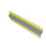 Conn Unshrouded Header HDR 24 POS 1.27mm Solder ST Top Entry Thru-Hole Tube