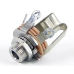 Switchcraft-C12BX Conector de audio y video Conn 1/4" Phone Jack F 3 POS Solder Lug ST Panel Mount 3 Terminal 1 Port