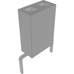 Conn Socket Strip SKT 2 POS Solder ST Bottom Entry Thru-Hole TIGER CLAW™ Layer