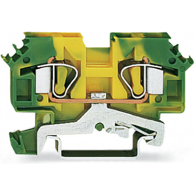 WAGO-282-607/999-950 Steckverbinder, Klemmenblöcke Conn Ground Terminal Block 2 POS Spring Clamp DIN Rail Box