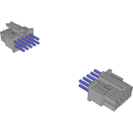 Cable Assembly 1.359m Power to Power 10 to 10 POS SKT-SKT Crimp-Crimp 24AWG