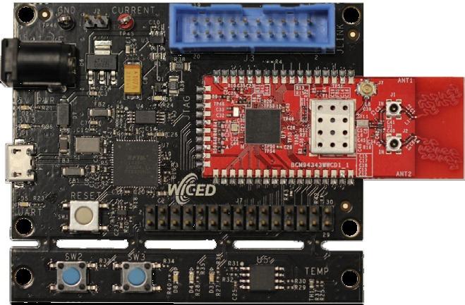 Infineon Technologies AG-BCM94343WWCD1_EVB Placas y kits de desarrollo inalámbricos/RF BCM4343W Combo Wireless Module Evaluation Kit