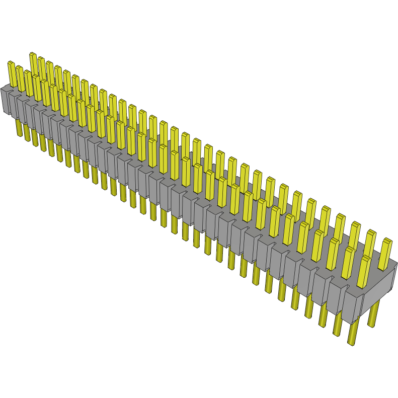 Samtec-HTMS-132-02-S-D Piastre connettori e prese PCB Conn Unshrouded Header HDR 64 POS 1.27mm Solder ST Top Entry Thru-Hole Tube